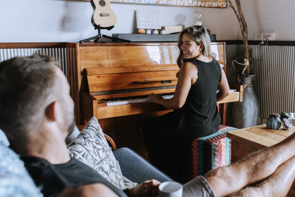 piano at this AirBnB accommodation