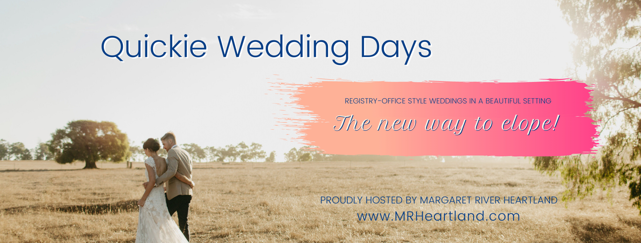 quickie wedding days are popular at margaret river heartland